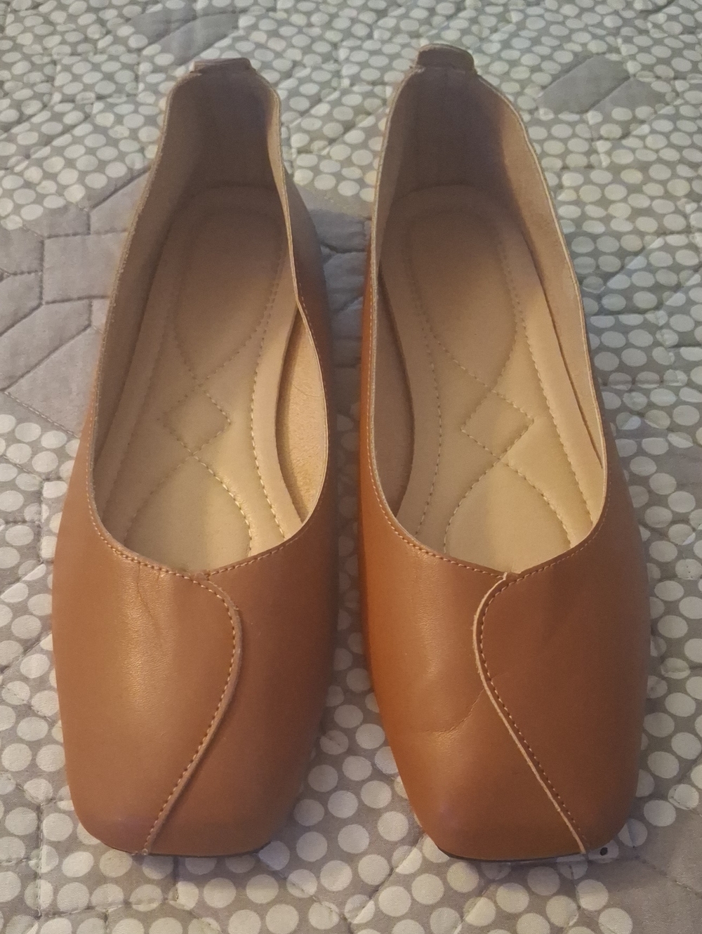 Women’s Tan Slip-On Ballet Flats